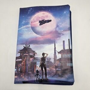 Neon Lies Fabric Book Dust Jacket Sci Fi Fantasy Aesthetic Cover